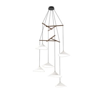Emily V6 Group Hanging Lamp from Moss For Sale