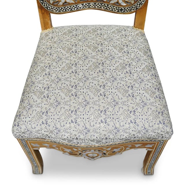 Antique Moroccan Love Seat Inlaid & Pair of Chairs For Sale In West Palm - Image 6 of 10