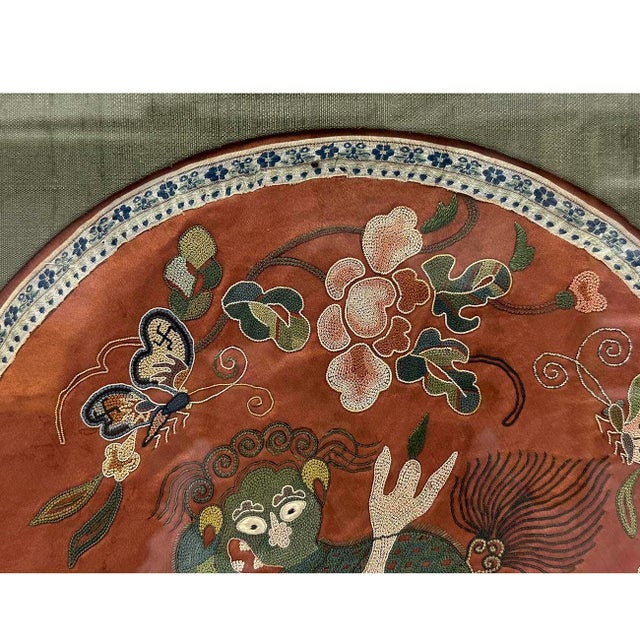 Asian Framed Antique Chinese Qing Dynasty Embroidery For Sale - Image 3 of 8