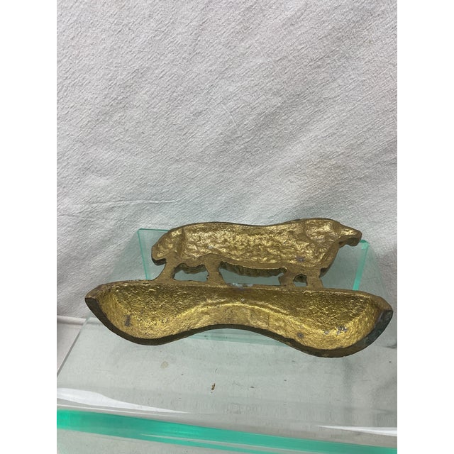 Late 19th Century Antique Brass English Sheep Doorstop For Sale - Image 5 of 7