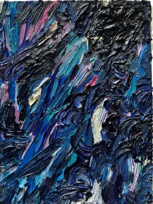 "Soul by the Sea" Contemporary Abstract Expressionist Oil Painting by Monica Shulman