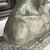 Splendid antique Art Deco sculpture, 1930, male bust in bronze-patinated terracotta on a green marble base by J. Domisse...