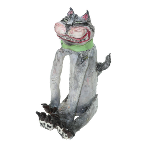 Leslie Wallace Coon Ceramic Cat Folk Art Sculpture