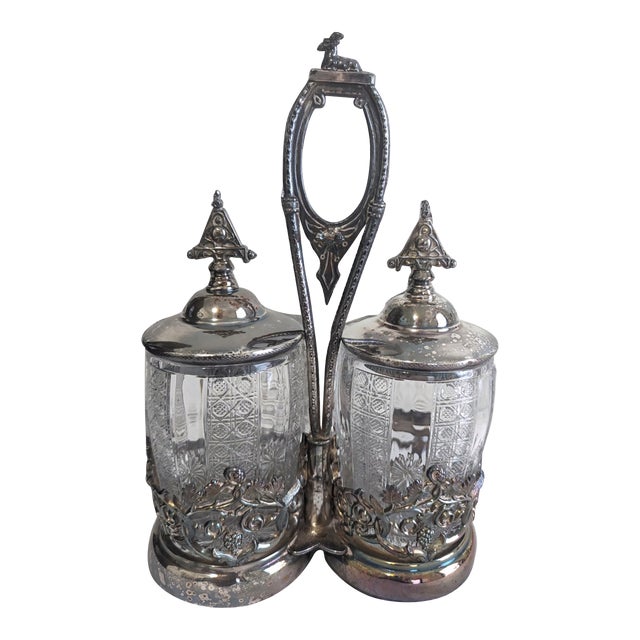 Reproduction 19th Century Antique Victorian Ornate Figural Double ...