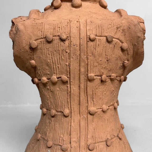 Japanese Terracotta Haniwa Warrior in Tankō Armor, Miyazaki, 1950s For Sale - Image 6 of 16