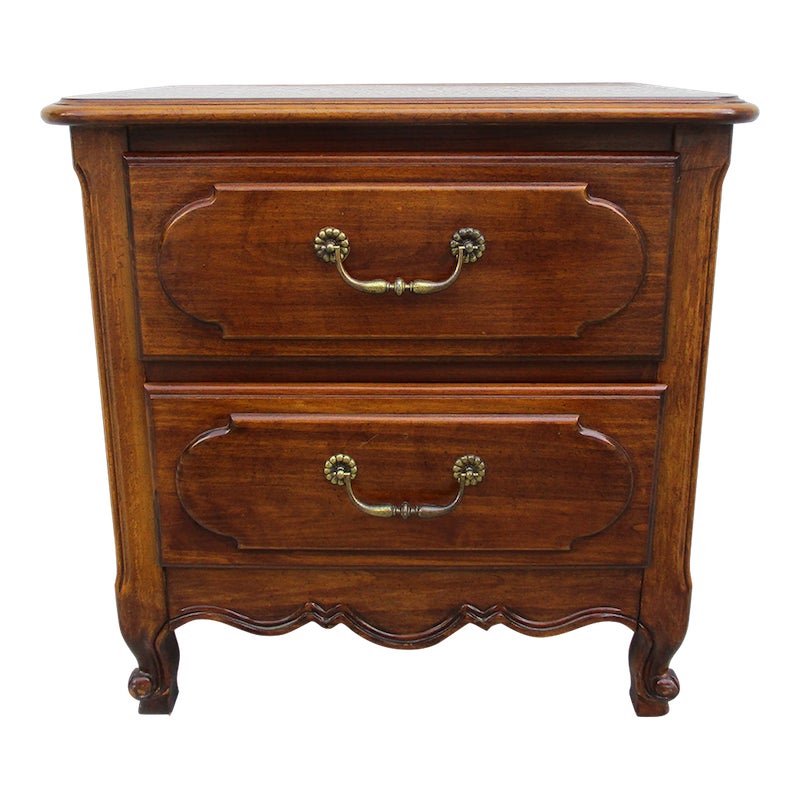 Traditional French Country Two Drawer Nightstand Chairish