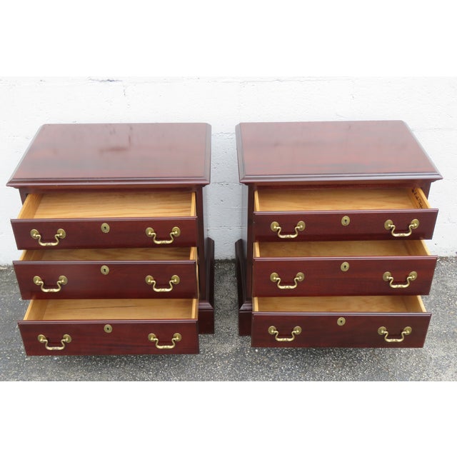 Link Taylor Heirloom Nightstands End Side Bedside Tables a Pair 6146 For Sale - Image 9 of 18