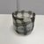 Early 21st Century Contemporary Smoke Gray + White Geometric Art Glass Bowl Vase For Sale - Image 5 of 12