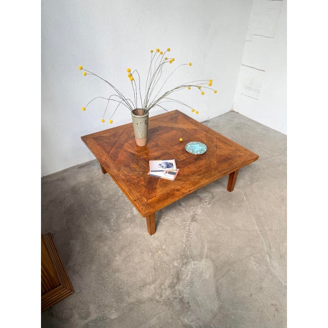 Inlaid Oak Coffee Table, 1940s For Sale - Image 9 of 18