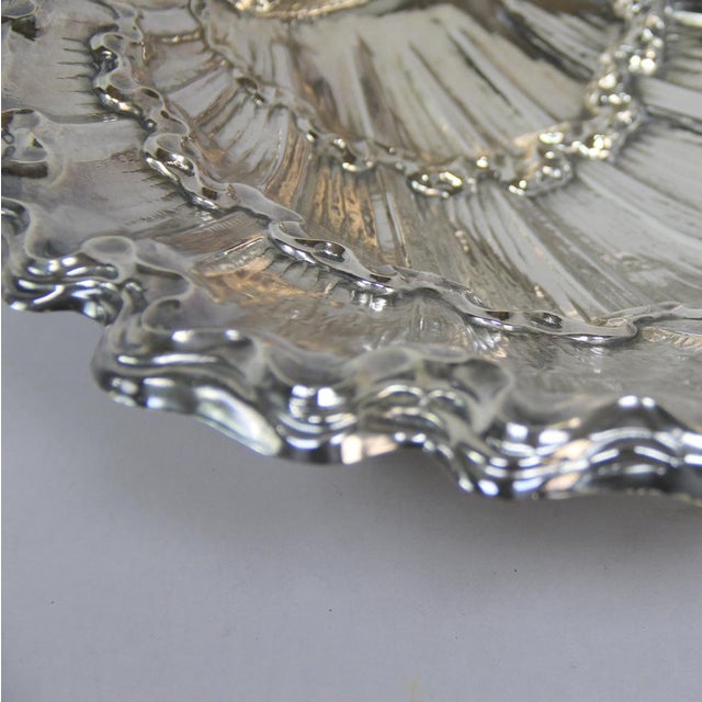 Silver Silver Metal Shell Centerpiece, 1970s For Sale - Image 8 of 9