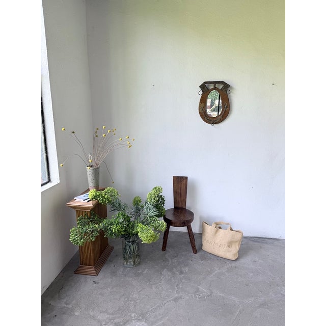 Brutalist Handcrafted Horse Mirror, 1950s For Sale - Image 4 of 18