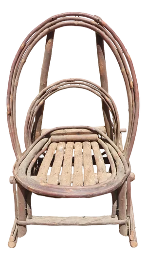 1920s Adirondack Folk Art Bentwood Twig Child's Rocker