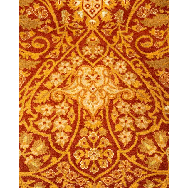 Traditional Mogul, One-of-a-Kind Hand-Knotted Area Rug - Orange, 8' 3" x 10' 4" For Sale - Image 3 of 8