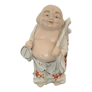 Porcelain Hand Painted Buddah Made in Japan For Sale