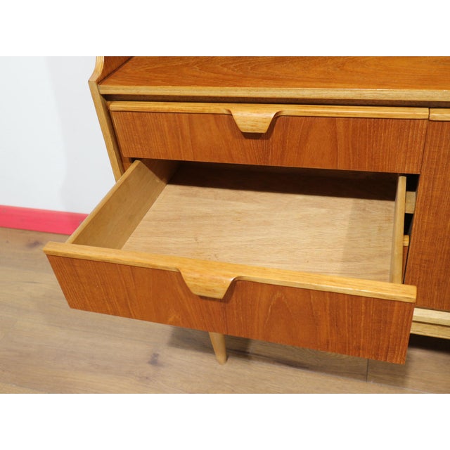 Mid-Century Modern Mid Century Modern Vintage Teak Tall Credenza Sideboard by Austinsuite For Sale - Image 3 of 13