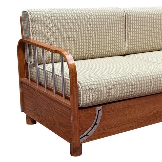 Art Deco Model H215 Sofa by Jindřich Halabala for Up Závody, 1930s For Sale - Image 14 of 15