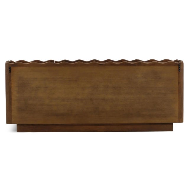 Modern Wave Edge Carved Credenza For Sale In Los Angeles - Image 6 of 8