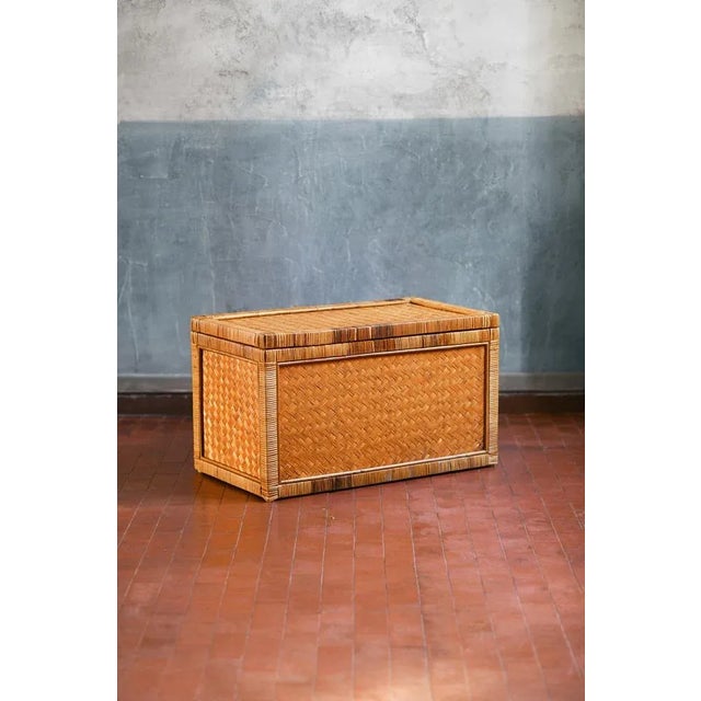 Brown Baule in Rattan, 1980 For Sale - Image 8 of 8
