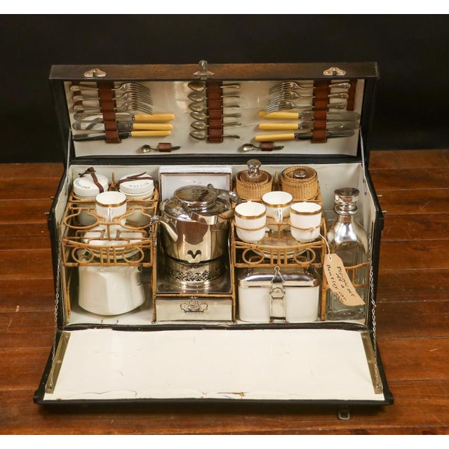 One Picnic Trunk by Scott and Sons for Bentley, 1930s For Sale - Image 4 of 8