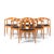 Hans Wegner for Johannes Hansen Mid Century Danish Teak The Chair - Set of 6 Each chair measures: 25 wide x 21 deep x...