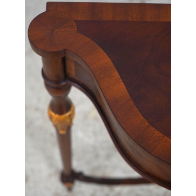 Wood Maitland Smith 2 Drawer Mahogany Console Table For Sale - Image 7 of 18