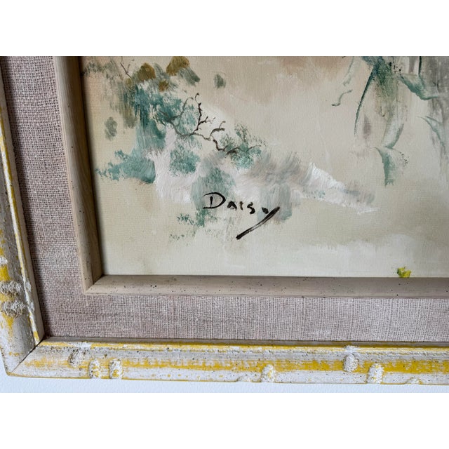 1970s Vintage Impressionist Nude Portrait Oil on Canvas Painting by Daisy For Sale - Image 9 of 12