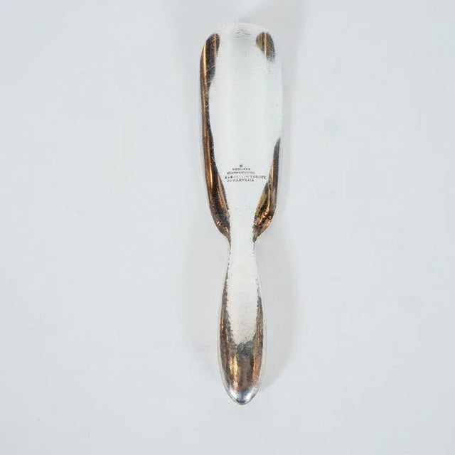 Metal Tiffany & Co. Antique Art Nouveau Hand Wrought/Hammered Sterling Silver Shoehorn For Sale - Image 7 of 9