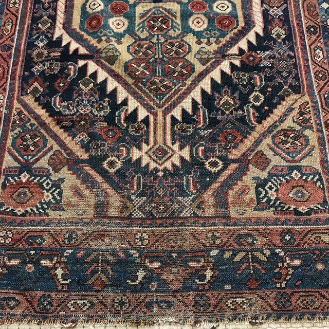 Antique Vintage Design Worn Out Tribal Rug - 3′10″ × 5′6″ For Sale - Image 10 of 13