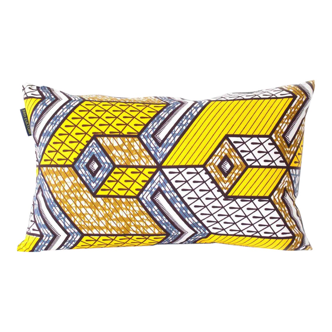 Yellow Wax Print Rectangular Pillow Cover Chairish