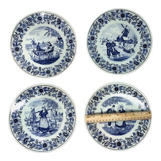 Boch Delfts Belgium Plates - Set of 4 For Sale