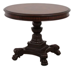 Maitland Smith 42 Inch Round Inlaid Mahogany Center Table