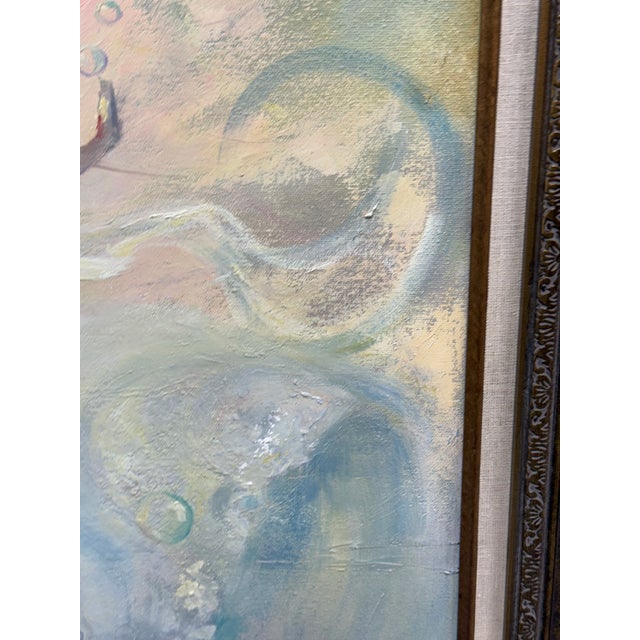 G. Magdiel Kemper Vintage Female Acrylic Painting For Sale - Image 10 of 12