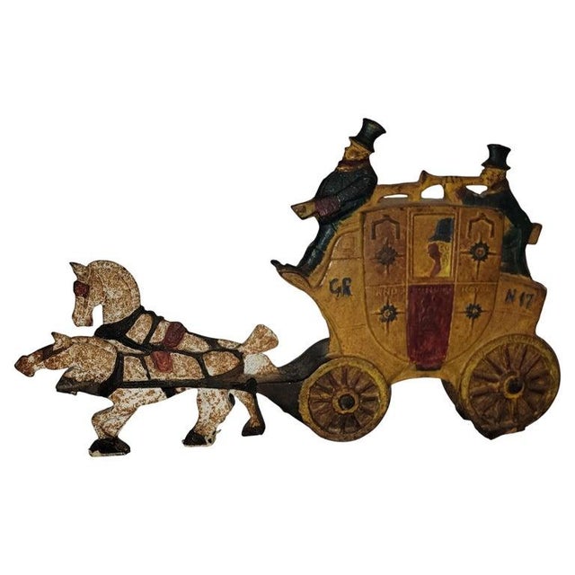 1930s Original Hubbly painted horse and buggy carriage in all original paint. Double sided. Great size with wonderful...