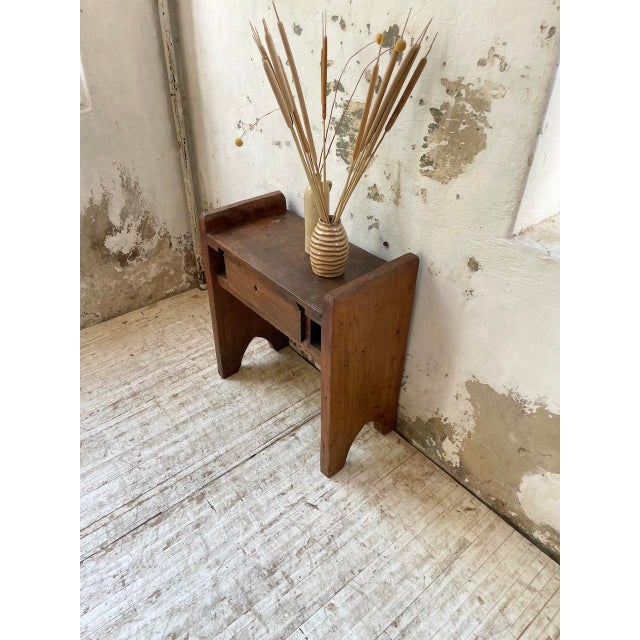 Antique Brutalist Nightstand in Oak, 1890s For Sale - Image 5 of 18