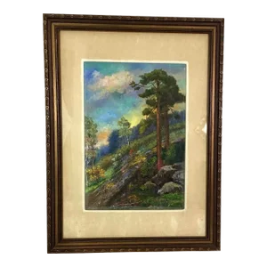 C L Kling-California Impressionistic-Oil on Board-Signed and Dated 1924-, Framed