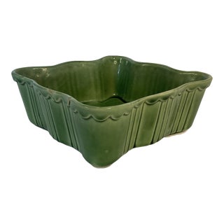 Mid-Century Arts and Crafts Shawnee Pottery Green Planter For Sale
