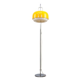 Space Age Yellow Medusa Floor Lamp by Luigi Massoni for Guzzini, 1970s For Sale