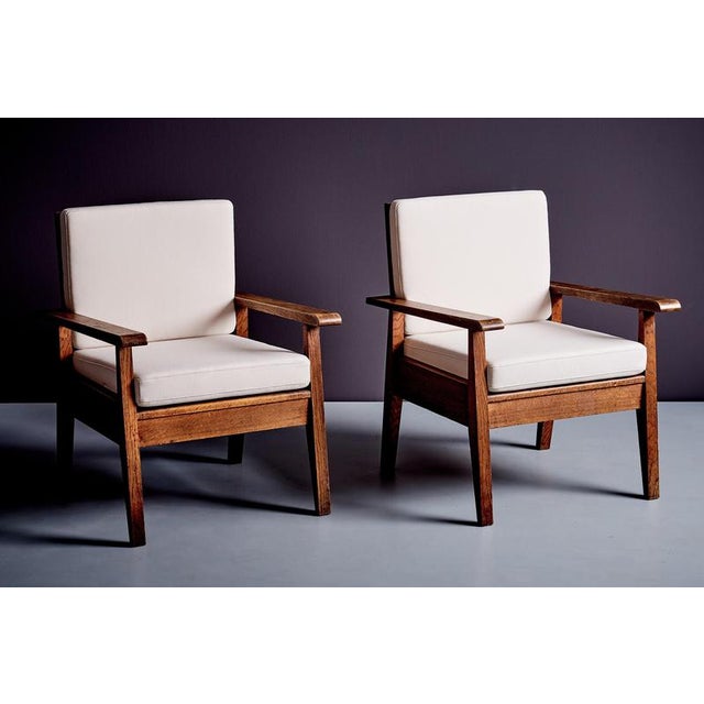 French Lounge Chairs in the styler of René Gabriel, France, 1940s For Sale - Image 3 of 14