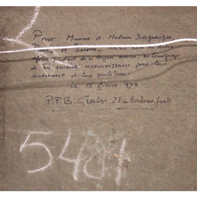 Pair of 18th Century French Louis XVI Framed Watercolors With Protective Glass For Sale - Image 14 of 14