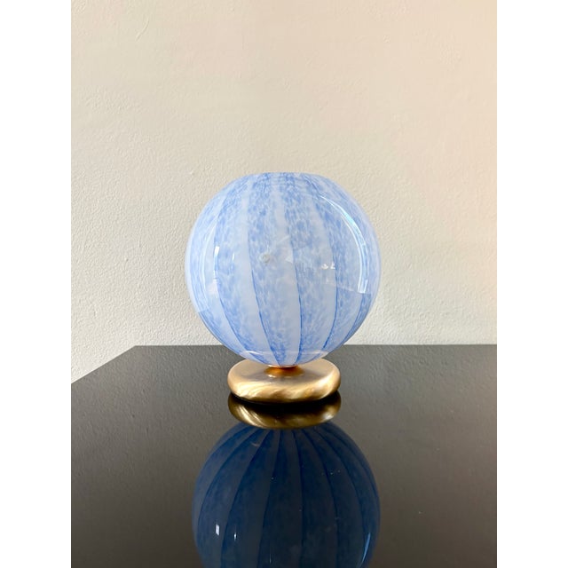 Vintage Murano Glass Blue Tulipano 20 Table Lamp by La Murrina, 1990s For Sale - Image 15 of 16