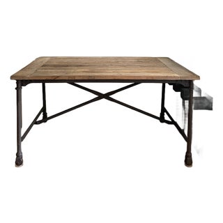 Restoration Hardware Reclaimed Wood Industrial Desk For Sale