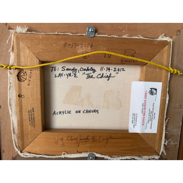 Chief Joseph the Eagle Expressionist Abstract Acrylic on Canvas Painting For Sale - Image 11 of 11