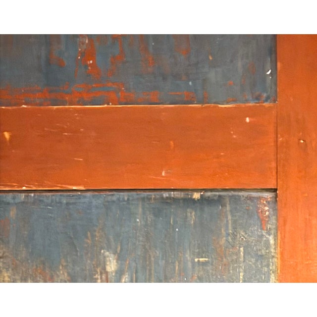 Red Antique American Primitive Painted Two-Tone Corner Cupboard, Virginia For Sale - Image 8 of 10