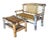 1980s Circa 1980s Large Bamboo Pagoda Lounge Settee and Coffee Table in the Budji Layug Style For Sale - Image 5 of 6