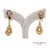 Metal 18k Yellow Gold 0.50 Ct Natural Diamond and Mother of Pearl Omega Back Earrings, Pair For Sale - Image 7 of 14