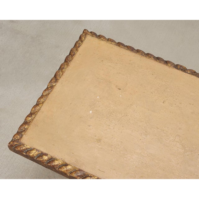Wood Italian Baroque Carved Gilt Fragment Pedestal Drink Table For Sale - Image 7 of 18