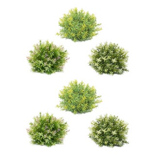 Varigated Mini Leaf Half Orb (Set of 6) For Sale
