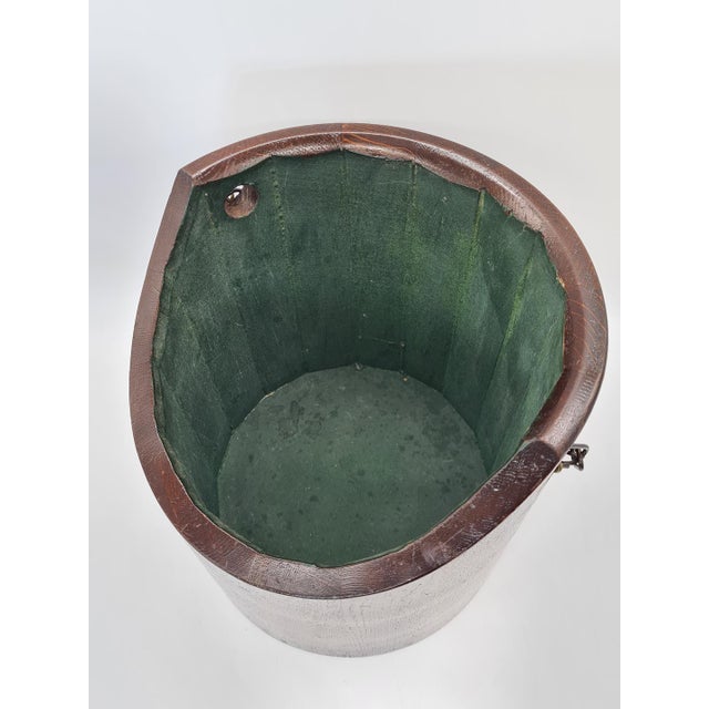 Vintage Wooden Container with Chain, 1960s For Sale - Image 4 of 11