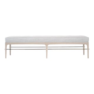 Linear Bench in White Oak and Bronze Series 72 by Stamford Modern For Sale