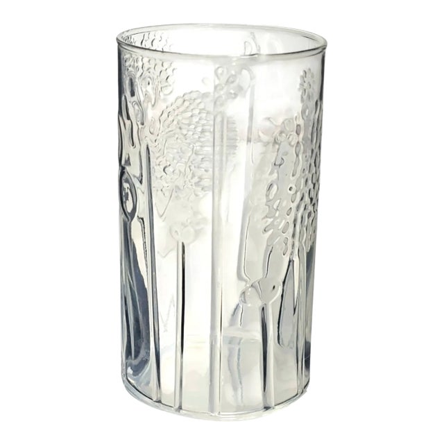 Iittala Finland Oiva Toikka Nuutajärvi Flora Drinking Glass – 5.25” Tumbler For Sale